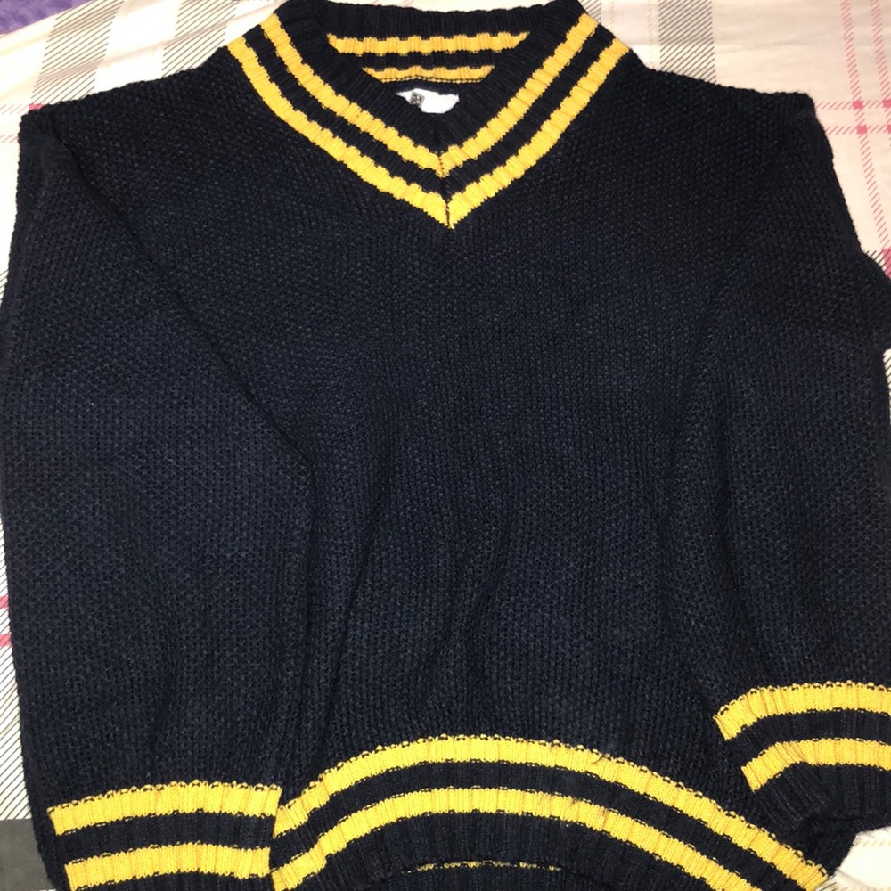 V neck Korean style knitted sweater